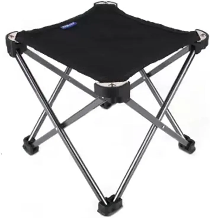 Small Folding Camping Stool Portable Outdoor Folding Seat Slacker Chair, for Camping, Fishing, Hiking, Garden, Beach, BBQ, Picnic, Sketching,Black,Small
