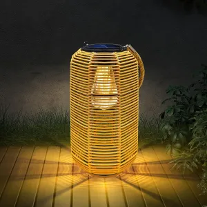 Solar Lantern,Outdoor Wicker Lanterns Waterproof, Rattan Solar Lights,Hanging Lanterns Outdoor,Table Lamp Decoration Lights for Garden,Patio,Porch,Trees,Pathway,Outside