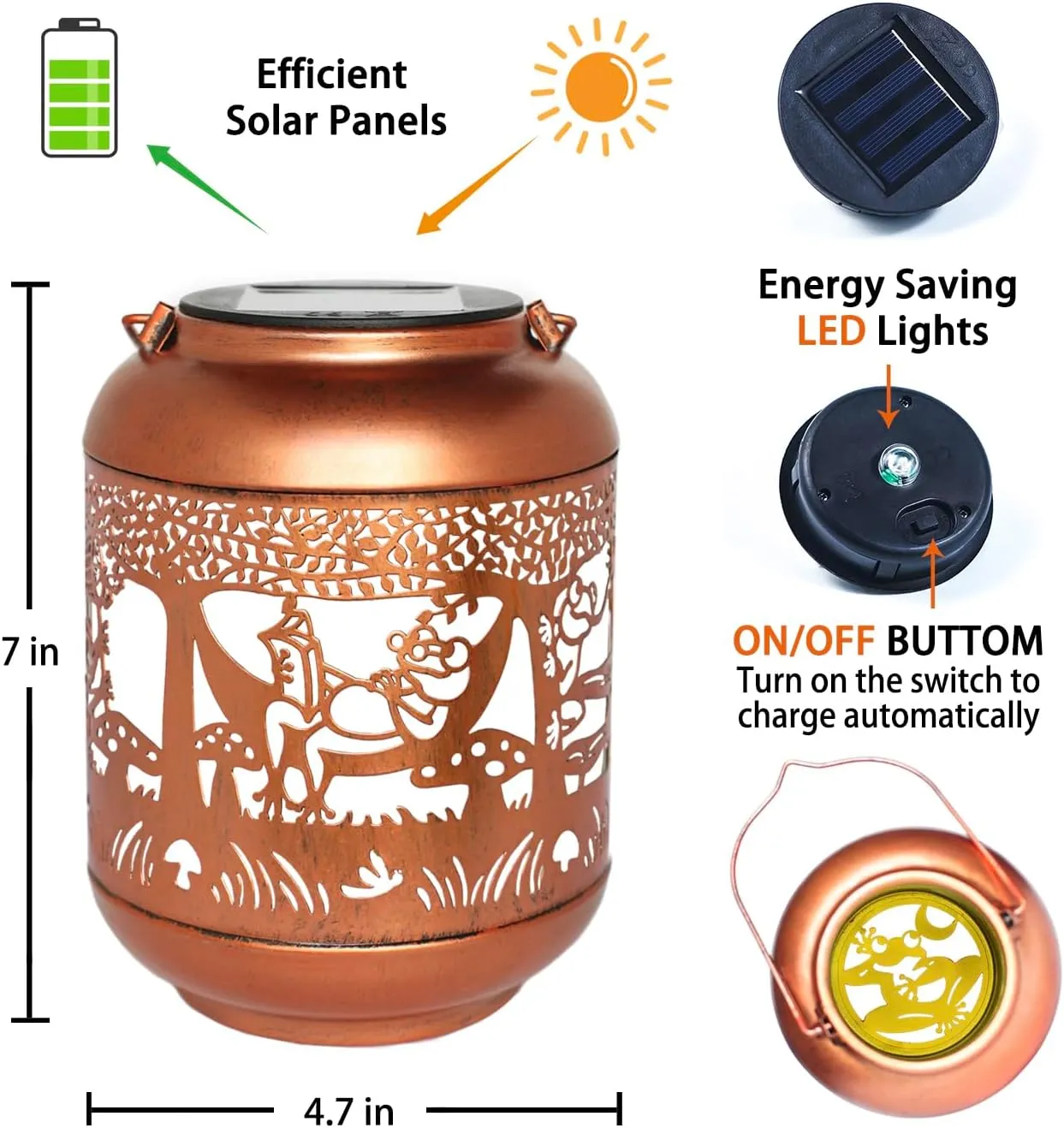 Solar Lanterns Outdoor Waterproof,  Decorative Light for Yard,Patio,Lawn,Tabletop,Pathway,Landscape,Garden Decor