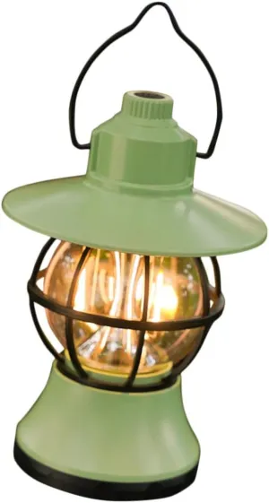 Solar Lights for Camping Portable Tent Lamp Vintage Design Rechargeable Camping Lantern Led Outdoor Handheld Lanterns