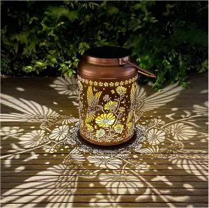 Solar Lights Outdoor Waterproof,Hummingbird Hanging Lantern,Metal Garden Lights,Patio Yard Decor,Housewarming,Decorative Birthday Gifts for Women,Mom,Grandma,1PC
