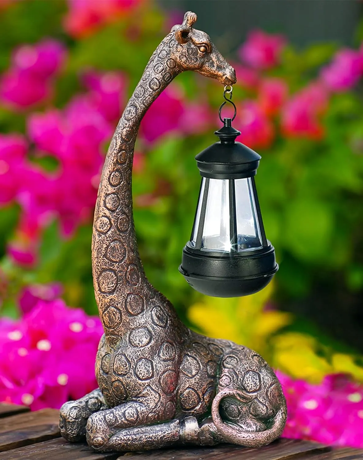 Solar-Powered Elephant Statue for Garden - Eco-Friendly Outdoor Decor with LED Lighting, Weather-Resistant for Pathways & Flowerbeds, Unique Garden Gift for Women & Animal Lovers