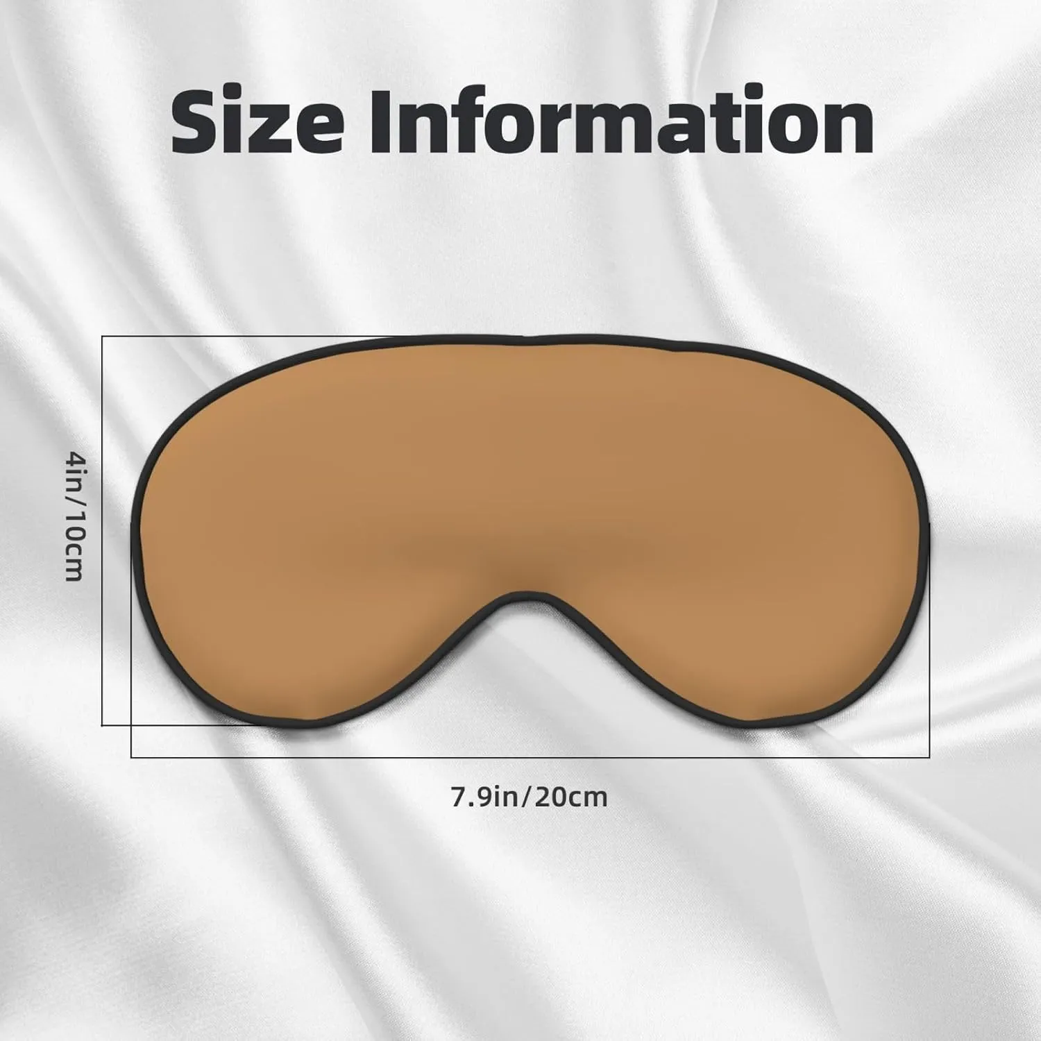 Solid Color Brown Head-Mounted Double-Sided Light-Blocking Sleeping Eye mask to Protect Eyes and Relieve Eye Fatigue