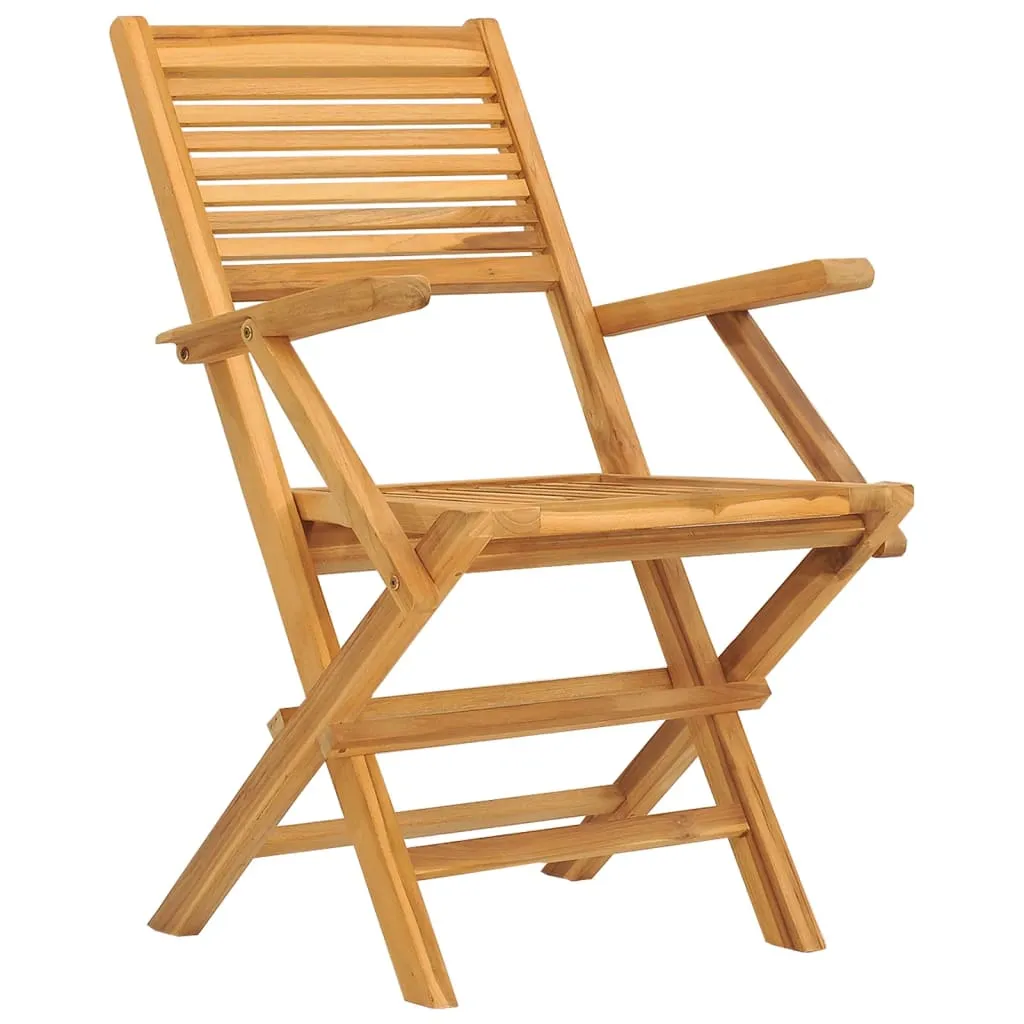 Solid Teak 8 Patio Chairs 21.7"x24.4"x35.4" pcs vidaXL High-efficiency Folding Bundle deal Wood