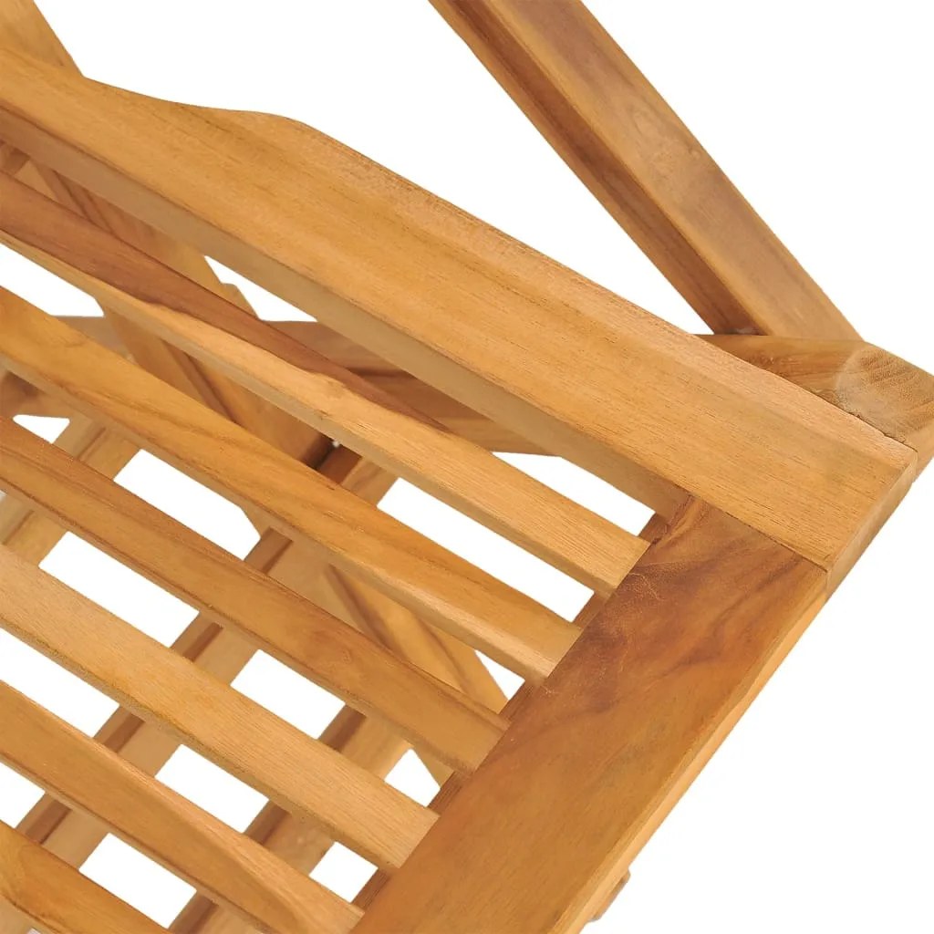 Solid Teak 8 Patio Chairs 21.7"x24.4"x35.4" pcs vidaXL High-efficiency Folding Bundle deal Wood