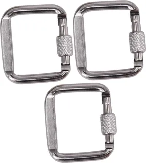Sosoport 18 Pcs Camping Button Key Ring Carabiner Heavy Duty Keychain Out Door Toys Key Ring Buckle Camping