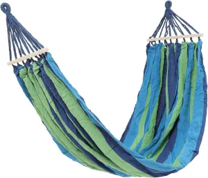 Sosoport Outdoor Double Hammock with Rollover Wooden Support Portable Parachute Cloth Swing Sleeping Bed for Camping and Lightweight and Easy to Setup