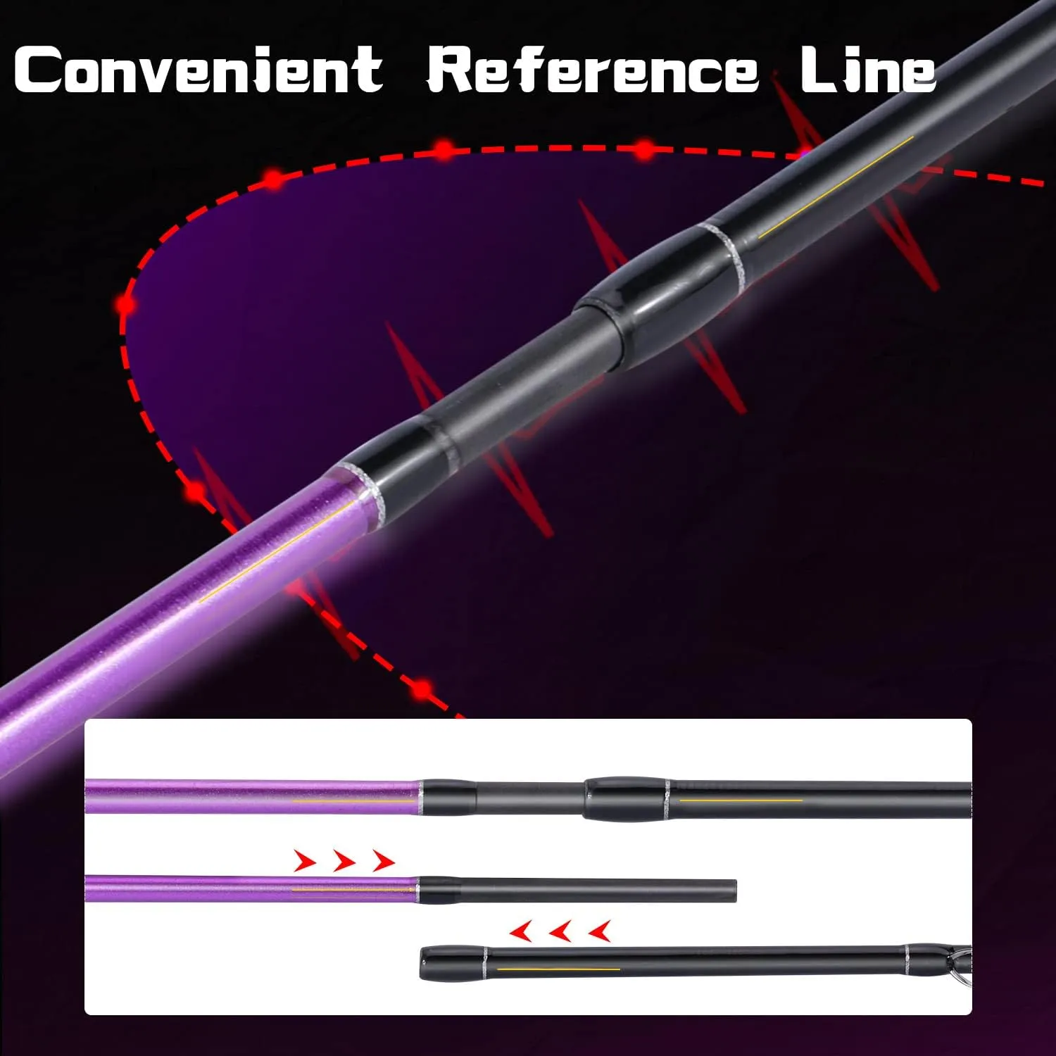 Sougayilang Fishing Pole, 2PC Spinning Rod with EVA and Cork Handle Grip, Baitcasting Rod for Freshwater Fishing Rod