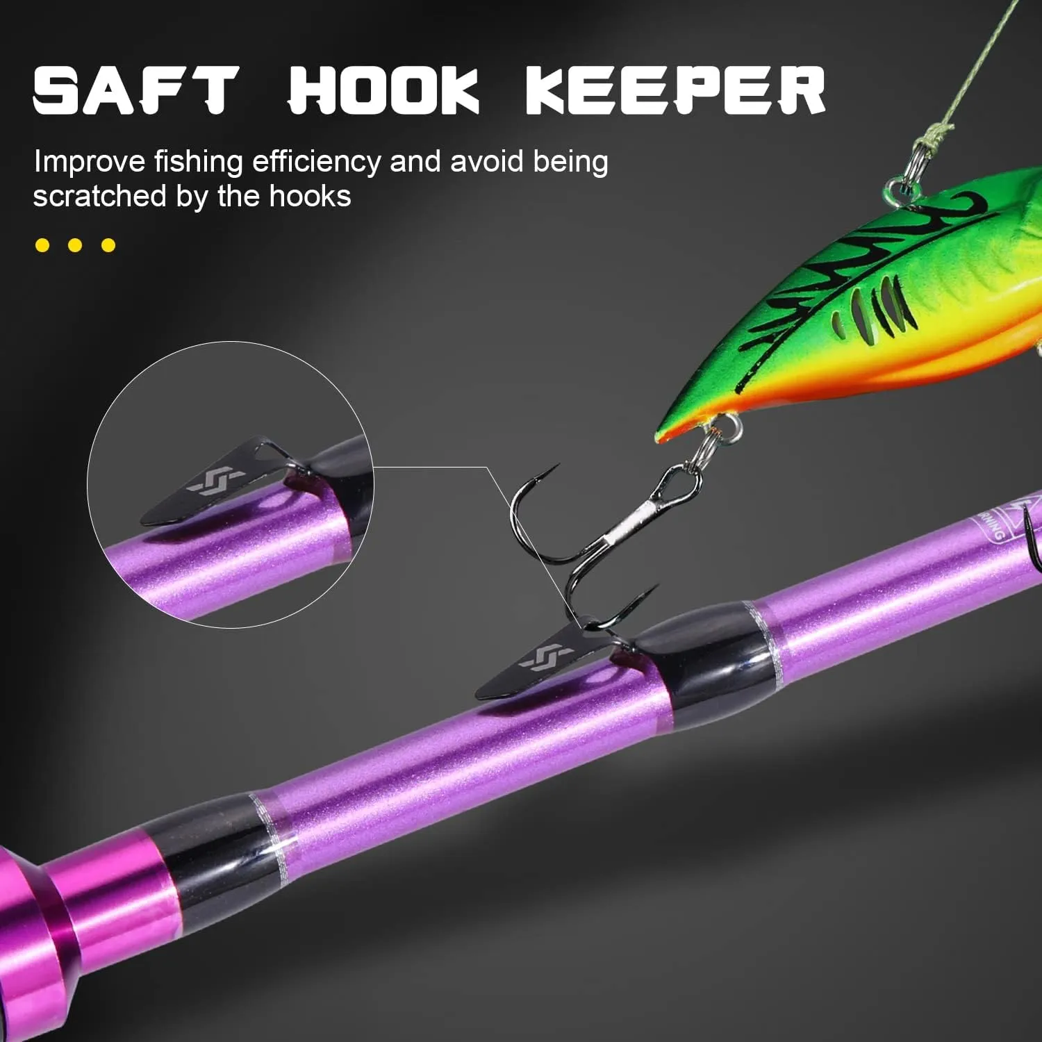 Sougayilang Fishing Pole, 2PC Spinning Rod with EVA and Cork Handle Grip, Baitcasting Rod for Freshwater Fishing Rod