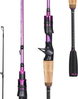 Sougayilang Fishing Pole, 2PC Spinning Rod with EVA and Cork Handle Grip, Baitcasting Rod for Freshwater Fishing Rod