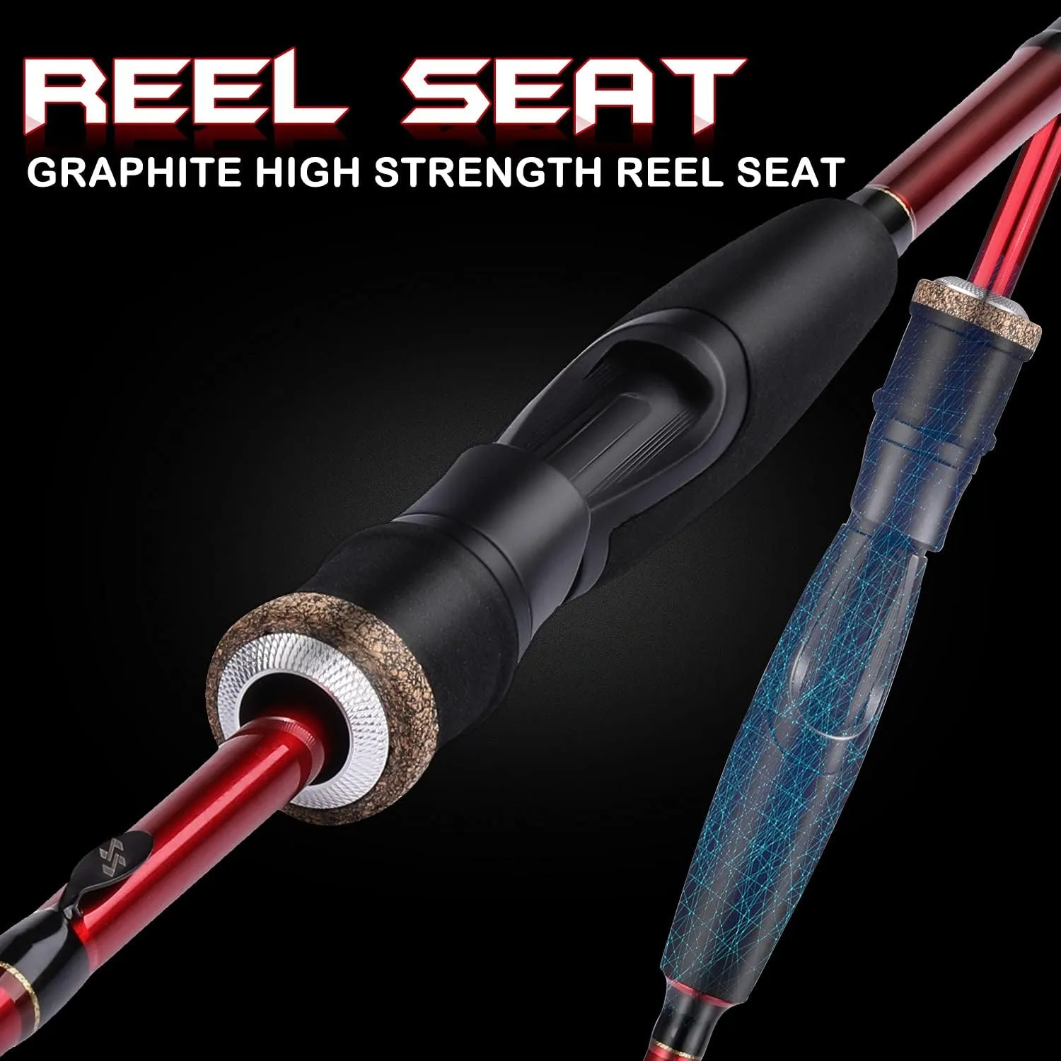 Sougayilang Fishing Rod, 2Pc Casting Rod Spinning Rod for Freshwater Tournament Quality Fishing Pole with 2 Tips for Bass