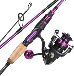 Sougayilang Spinning Combo, Medium Heavy Fishing Pole and 2000 Spinning Reel Set, Fishing Rod and Reel Commbo for Bass Fishing Tackle
