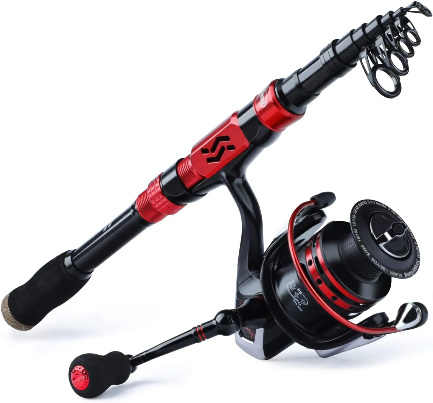 Sougayilang Telescopic Fishing Rod Combos with Protable Fishing Pole Spinning Reels Fishing Carrier Bag for Travel Saltwater Freshwater Fishing