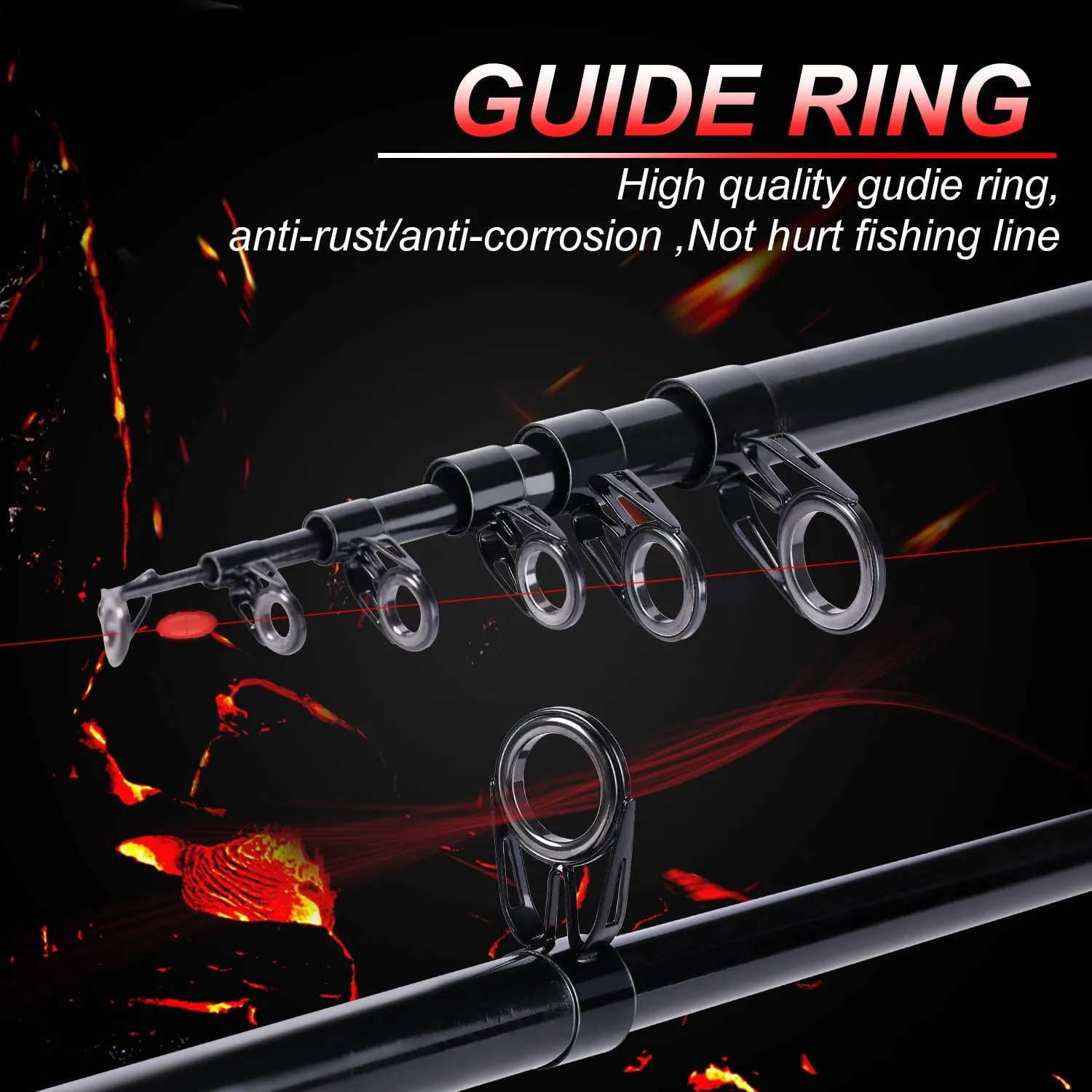 Sougayilang Telescopic Fishing Rod Combos with Protable Fishing Pole Spinning Reels Fishing Carrier Bag for Travel Saltwater Freshwater Fishing