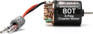 Spektrum Firma 80T Rebuildable 3-Pole Brushed Crawler Motor, SPMXSM5803