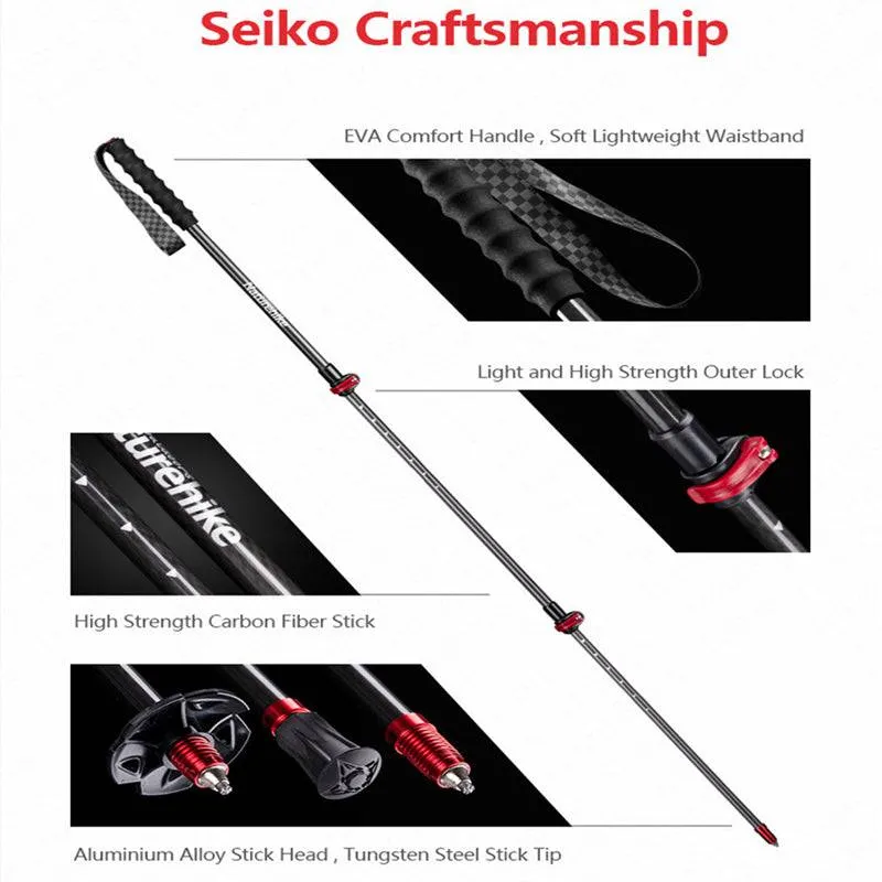 ST10 Ultralight Telescopic Trekking Pole for Hiking