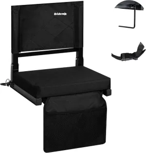 Stadium Seats for Bleacher Chairs with Back Support and Soft Cushion, Wide Portable 600D Water-Resistant Padded Stadium Seat