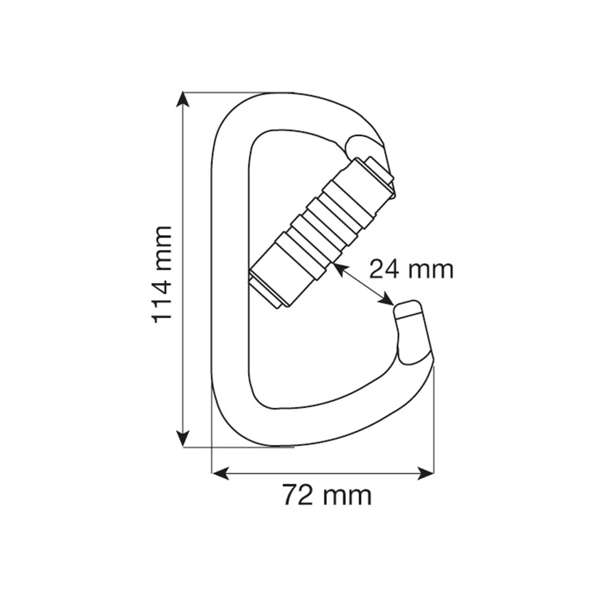 Steel D Pro 3Lock Carabiner