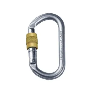 Steel Screw-Lock Oval Carabiner