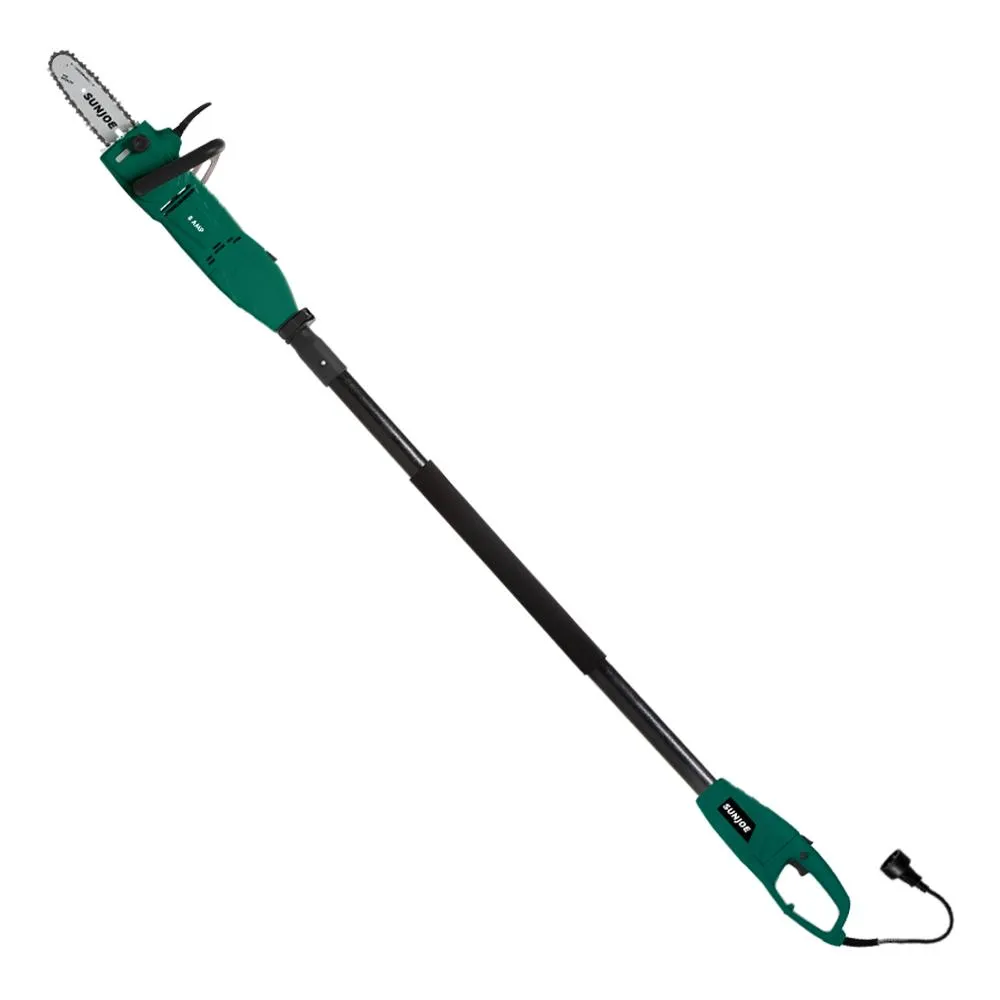 Sun Joe SWJ806E-HTG 2-in-1 Electric Convertible Pole Chain Saw | 8 inch | 8.0 Amp (Hunter Green)
