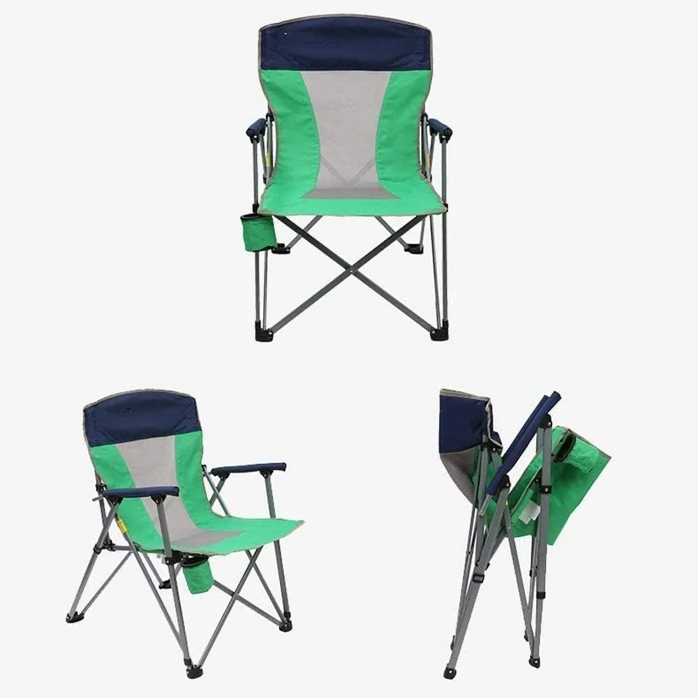 Sun Lounger Reclining Chairs Folding Camping Chair With Padded Steel Structure With Armrests Mesh Cup Holder Lightweight Portable Stable For Camping, Picnic, Beach, Fishing sun lounger chair (Color :