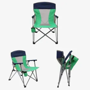 Sun Lounger Reclining Chairs Folding Camping Chair With Padded Steel Structure With Armrests Mesh Cup Holder Lightweight Portable Stable For Camping, Picnic, Beach, Fishing sun lounger chair (Color :
