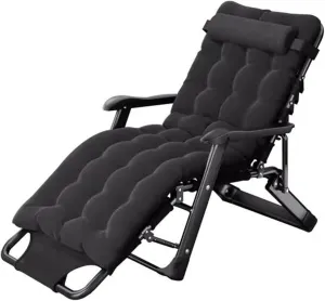 Sun Loungers Garden Folding Recliner Outdoor Deck Chair Armchair for Adults Travel Office, Portable Sunloungers Camp Chairs with Padded Cushion (Color : #1)