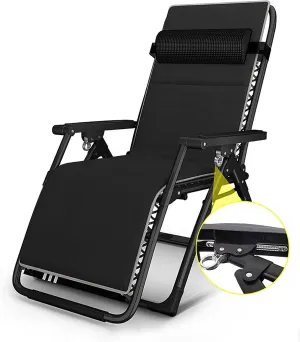 Sun Loungers with Cushions Adjustable Headrest, Multifunctional Folding Recliner Beach Chair for Outdoor Garden Camping (A)