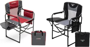 SUNNYFEEL Camping Directors Chair, Heavy Duty,Oversized Portable Folding Chair with Side Table, Pocket for Beach, Fishing,Trip,Picnic,Lawn,Concert Outdoor Foldable Camp Chairs