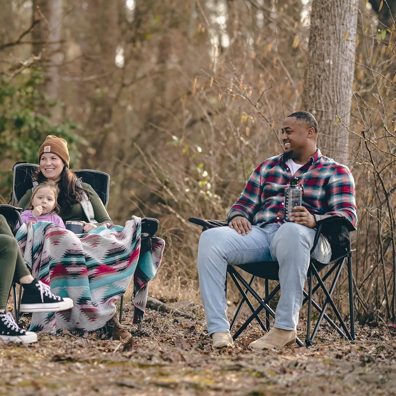SUNNYFEEL XXL Oversized Camping Chair Heavy Duty 800 LBS for Big Tall People Padded Portable Folding Quad Lawn Chairs with Armrest Cup Holder & Pocket for Outdoor/Travel/Picnic/Camp/Sports