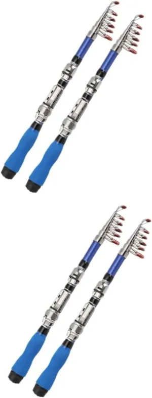 SUPVOX 2pcs Fishing Pole Carbon Fiber Fishing Rod Telescopic Fishing Rod Boat Fishing Rod Portable