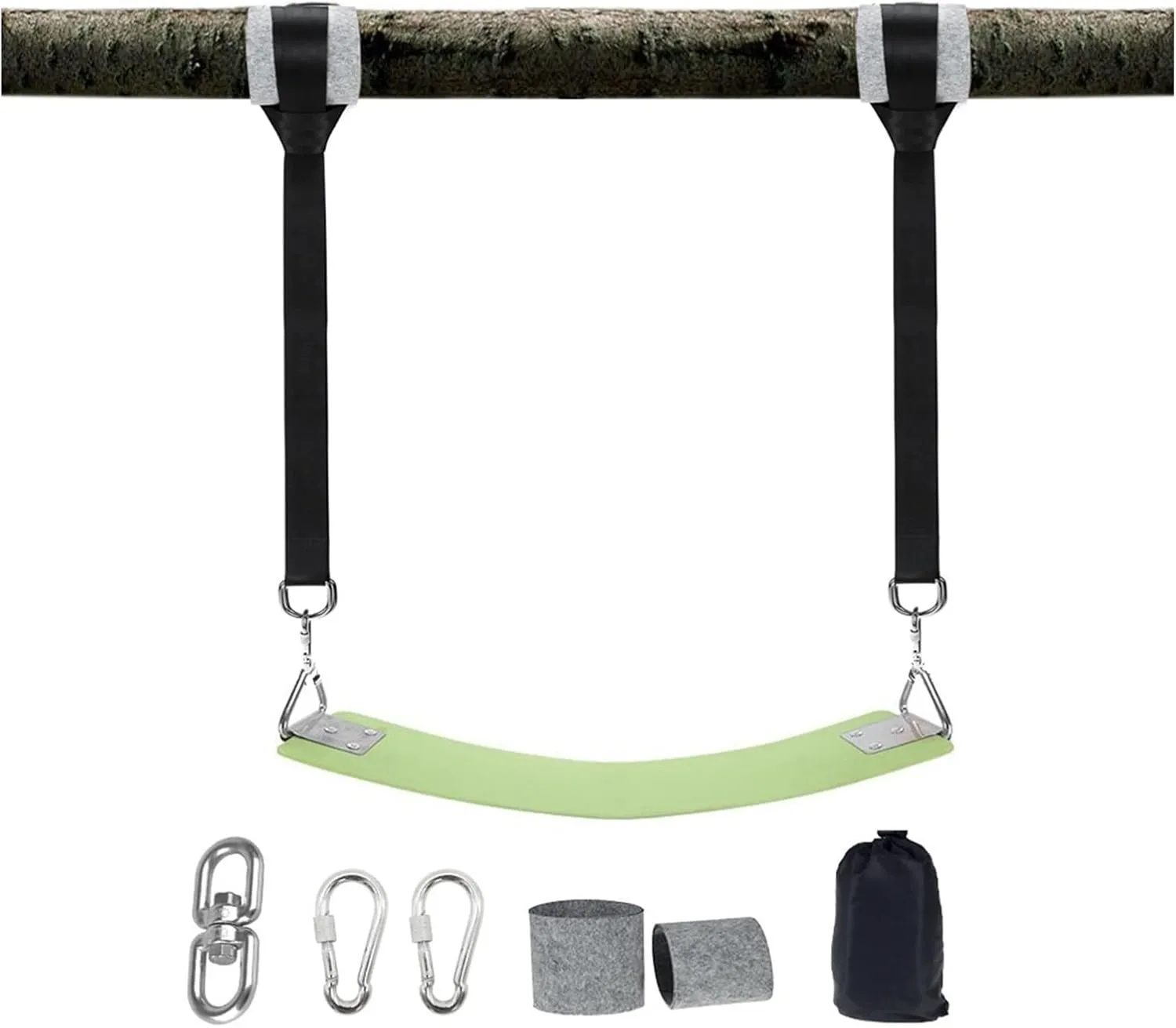 Swing Garden Swing, Heavy Duty Suspension Kit Hammock, 350kg Weight, Safe and Durable, Garden Swing Strap with Locking Carabiner Swing seat (Color : 1.5M Swing Belt B)
