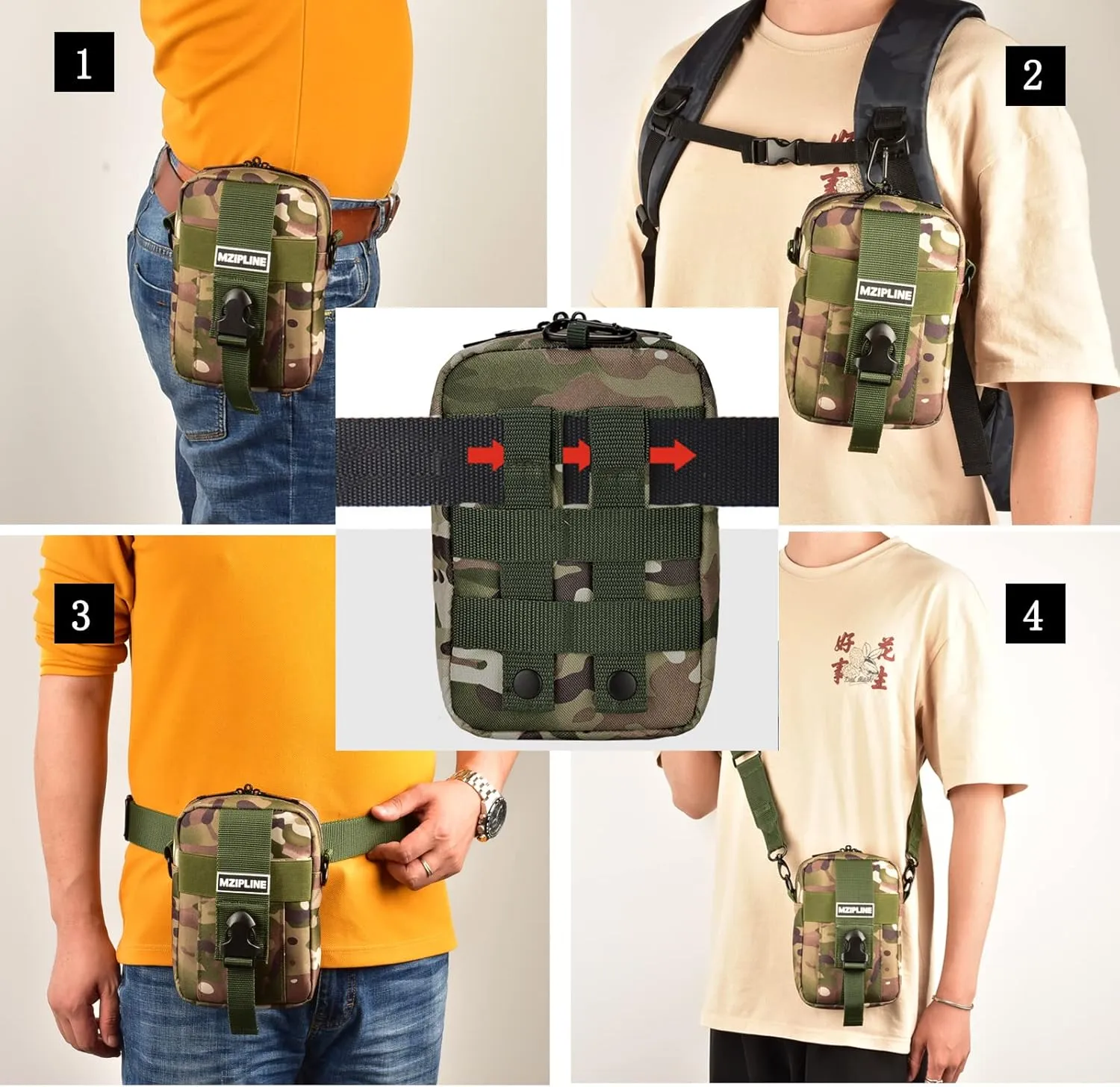 Tactical Package Bag -Smell Proof - Crossbody Sling Shoulder Bags with Carbon Lining for Man
