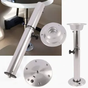 TBVECHI Table Pedestal, 22"-28" Adjustable Aluminum Removable Table Leg Pedestal for Marine Boat Caravan Motorhome