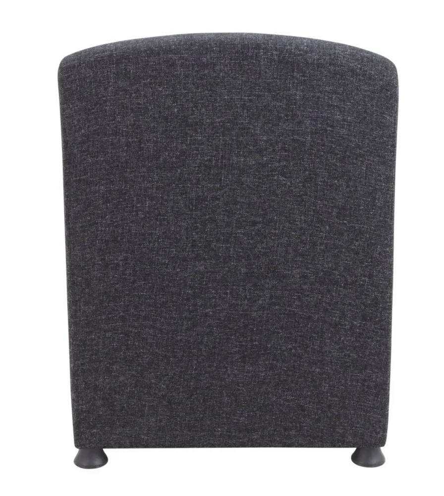 TC Group Glacier Low Back Cubed Style 1-Seater Modular Chair Charcoal