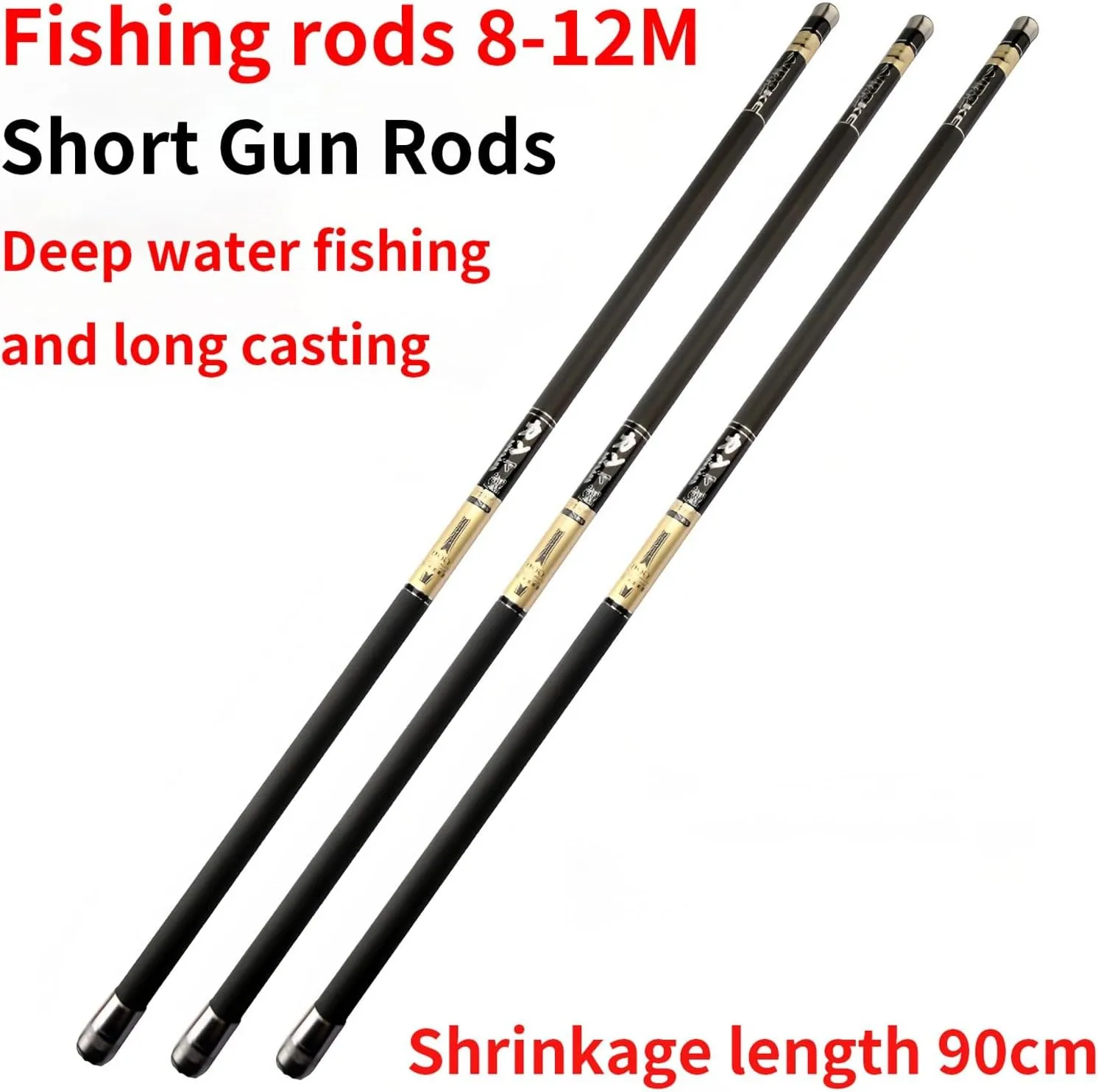 Telescopic Carbon Fiber Fishing Rod 8-12m Portable Fishing Pole Travel Rod for Rivers Lakes Reservoirs Streams