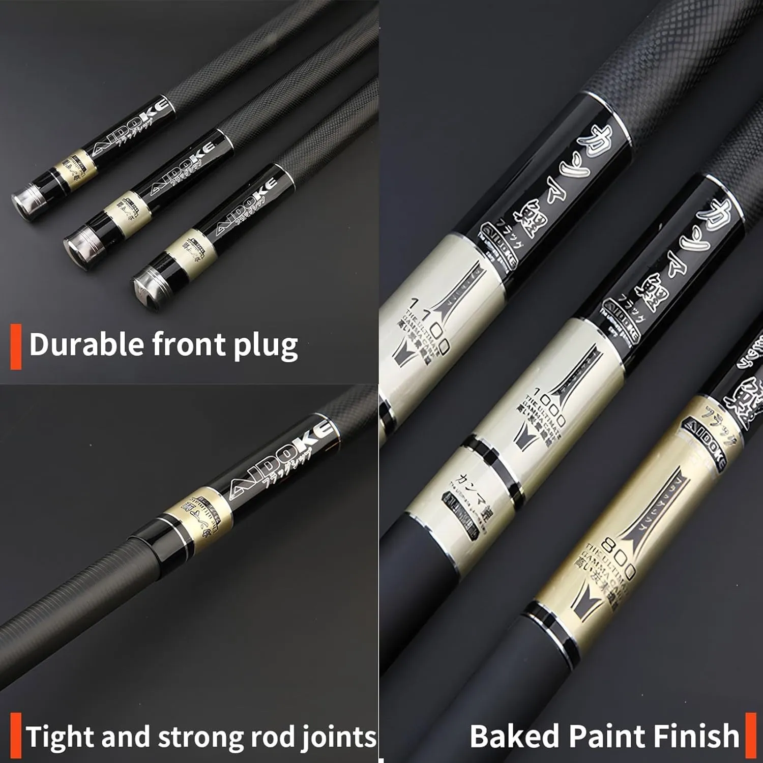 Telescopic Carbon Fiber Fishing Rod 8-12m Portable Fishing Pole Travel Rod for Rivers Lakes Reservoirs Streams