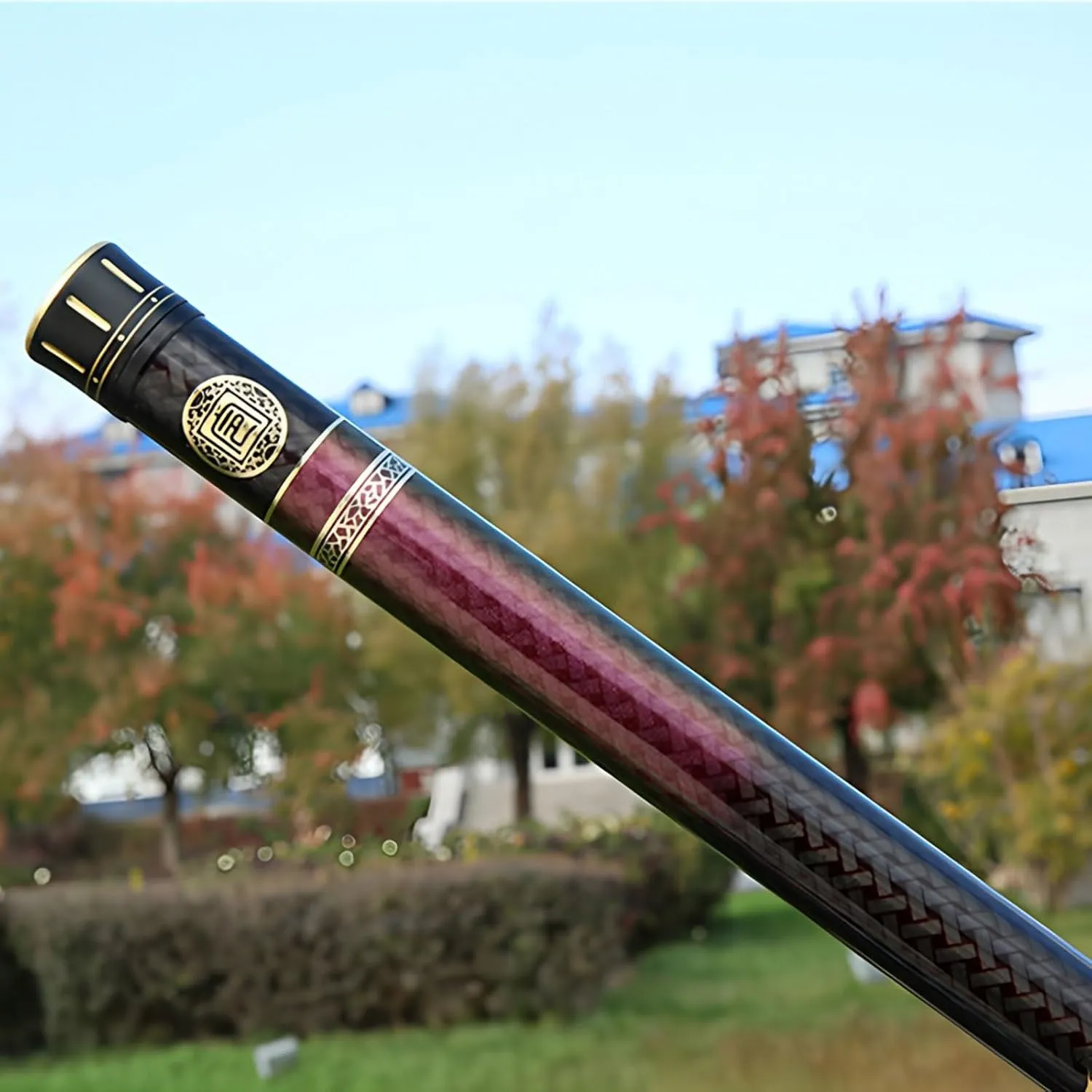 Telescopic Carbon Fiber Fishing Rod 8m 9m 10m 11m 12m 13m 14m Ultra-Light and Ultra-Hard Telescopic Fishing Poler Portable Baitcasting Rod for Rivers Lakes Oceans Fishing