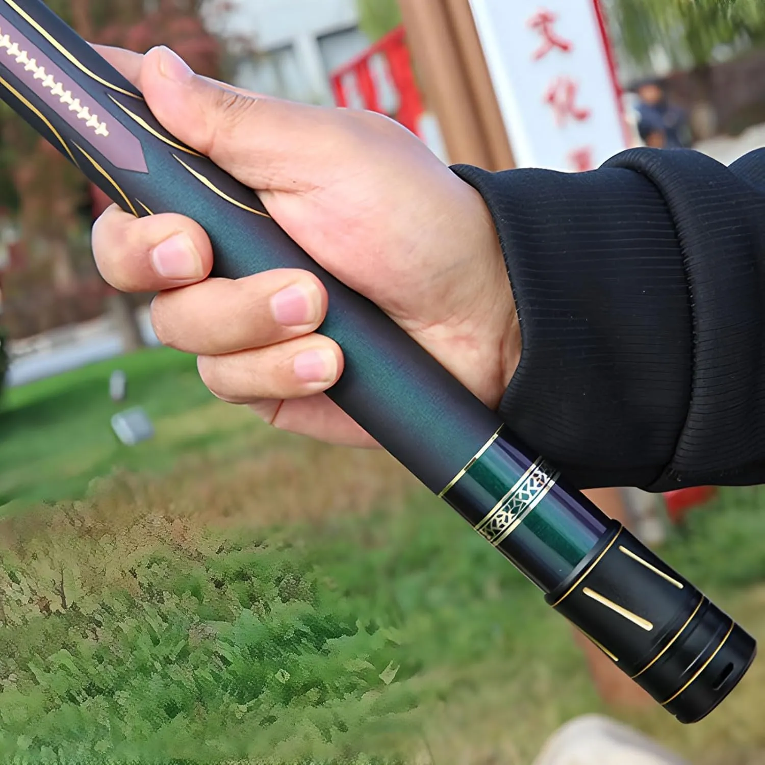Telescopic Carbon Fiber Fishing Rod 8m 9m 10m 11m 12m 13m 14m Ultra-Light and Ultra-Hard Telescopic Fishing Poler Portable Baitcasting Rod for Rivers Lakes Oceans Fishing
