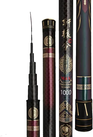 Telescopic Carbon Fiber Fishing Rod 8m 9m 10m 11m 12m 13m 14m Ultra-Light and Ultra-Hard Telescopic Fishing Poler Portable Baitcasting Rod for Rivers Lakes Oceans Fishing
