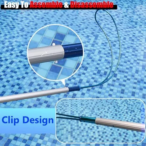 Telescopic Rescue Pole with Hook for Emergency Water Safety,Drowning Prevention Tool for Swimming Pools and Parks