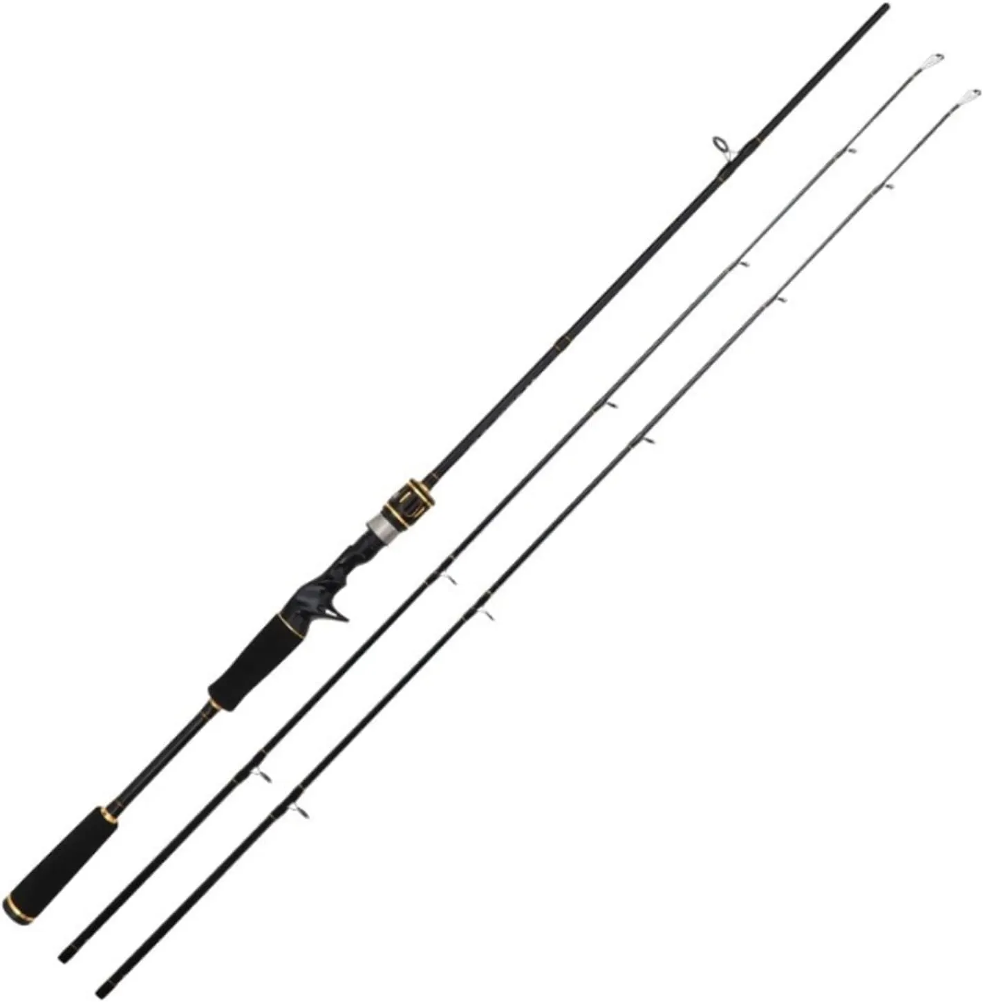 telescoping Deluxe Carbon Fiber Fishing Pole Telescopic Backpacking Set Rod and Reel with Accessories (Left) ()