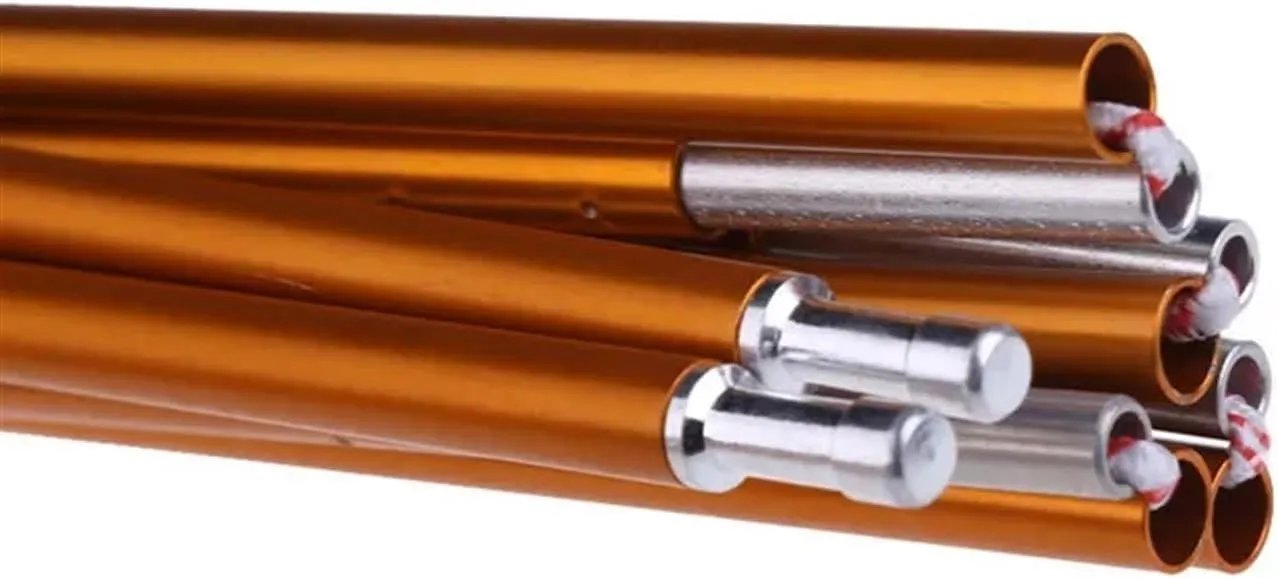 Tent Pole Support Frames Kit Outdoor Support， 8.5mm 3.3M 3.6m 4.05m 4.42m Aluminum Tent Pole Alloy Tent Rod 5-8 Person Tent Accessories(405CM)