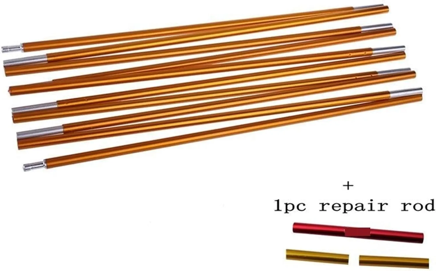 Tent Pole Support Frames Kit Outdoor Support， 8.5mm 3.3M 3.6m 4.05m 4.42m Aluminum Tent Pole Alloy Tent Rod 5-8 Person Tent Accessories(405CM)