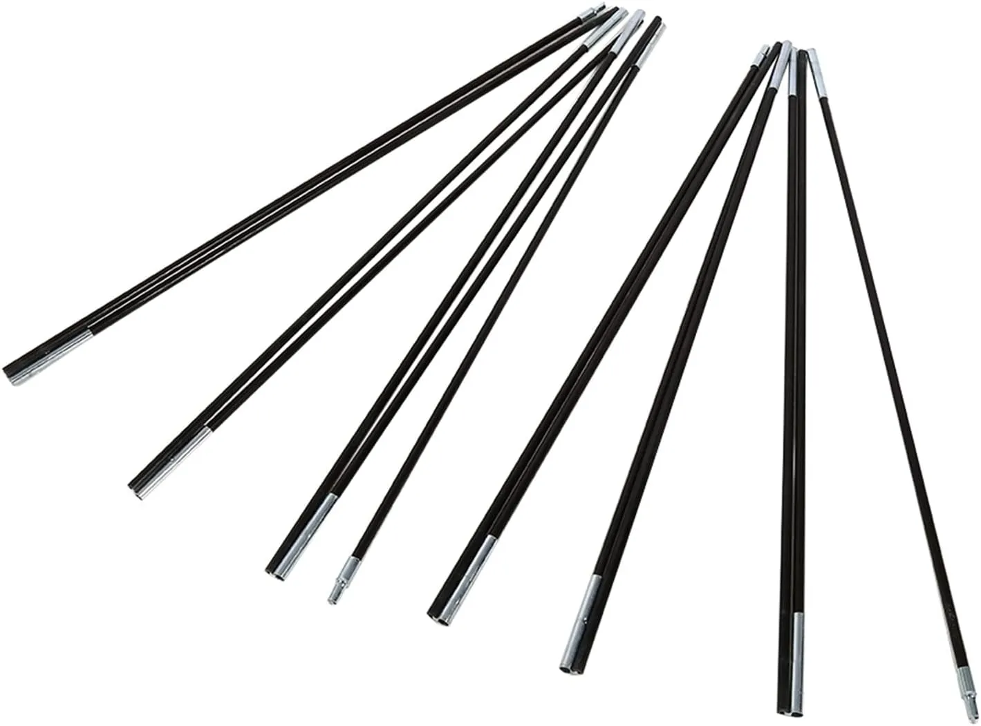 Tent Poles for Camping, 2Pcs Fiber Glass Lightweight Collapsible Tarp Replacement Poles Set