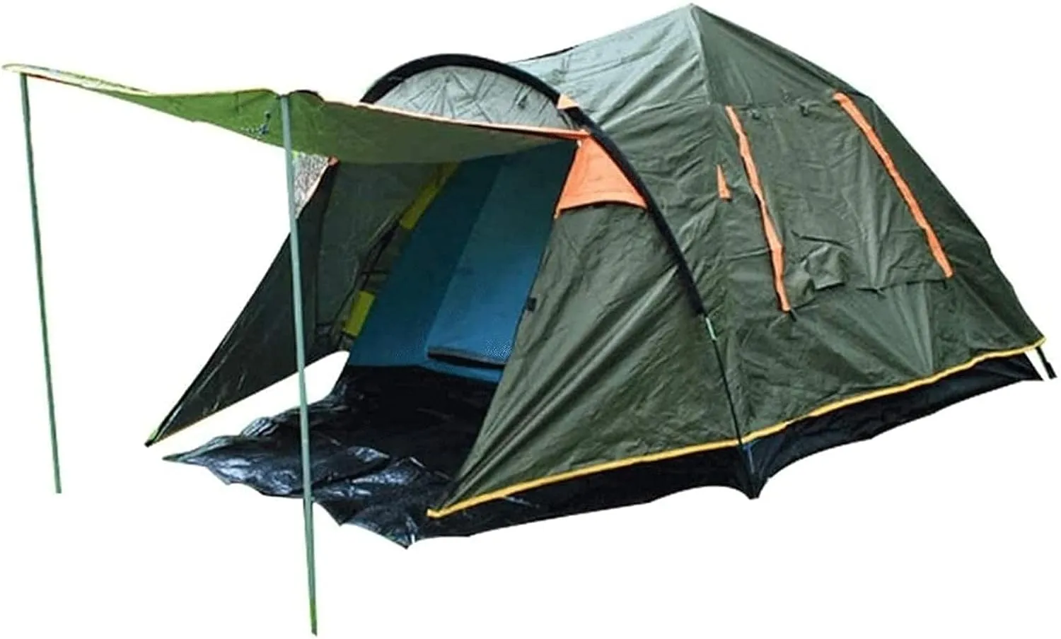 Tent Tent,Double Layer Automatic Tent,Waterproof Pop Up Double Layer Tent Family Shelter Carry Bag Holiday Tent Color:Green
