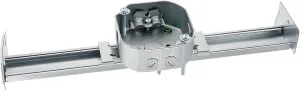 Therwen Adjustable Fan Electrical Box Brace for Ceiling Fans and Light Fixtures Ceiling Fan Mounting Bracket, 14.2 Inches in Length (1 Pcs)