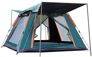 Throw Tent Outdoor Automatic Tents Double Layer Waterproof Camping Hiking Tent 4 Season Outdoor Large Family Tents (Color : D) (D One Size)