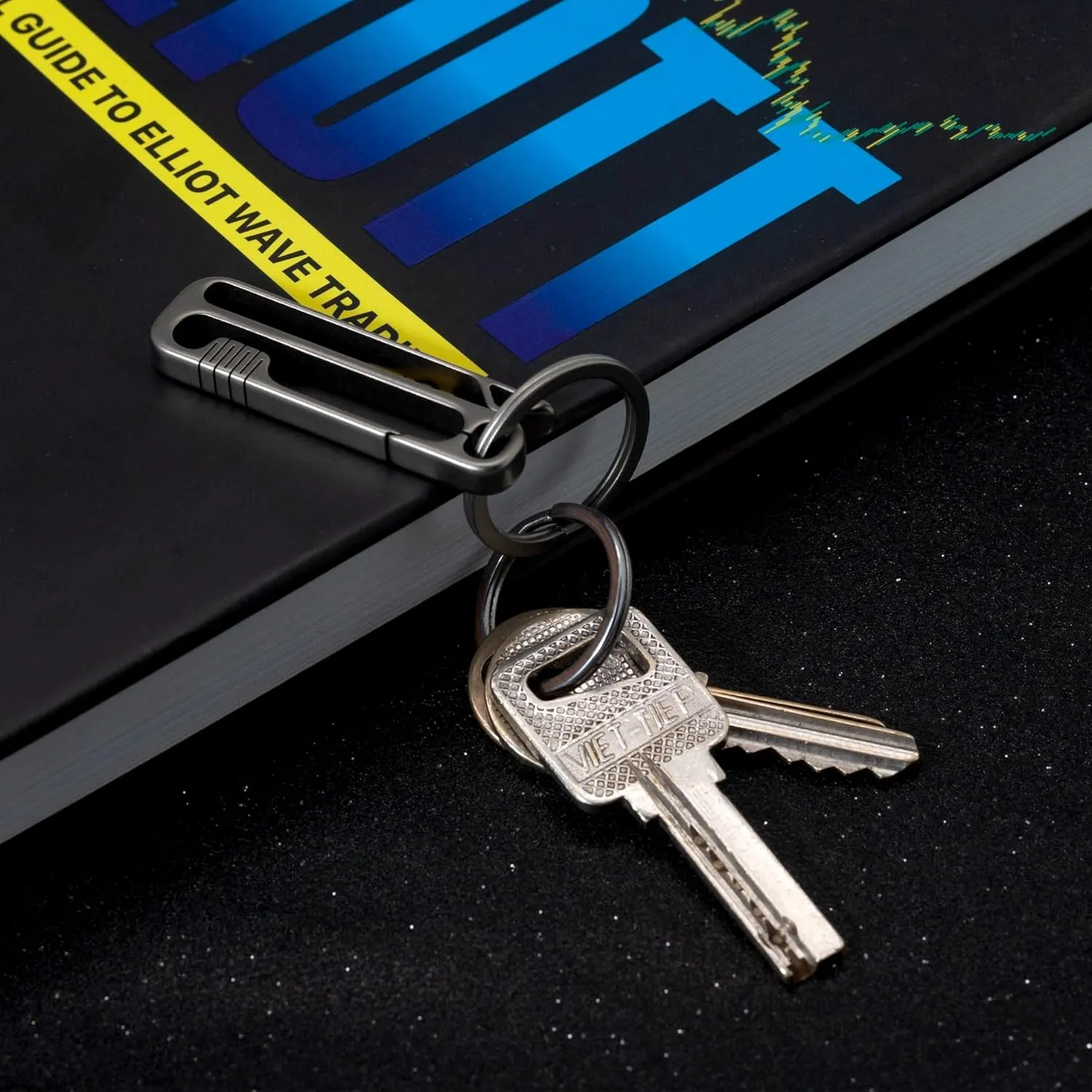 Titanium Carabiner Keychain And Keyring, Bottle Opener Keychain, Duty Belt Key Clip, Minimalist EDC Keychain.