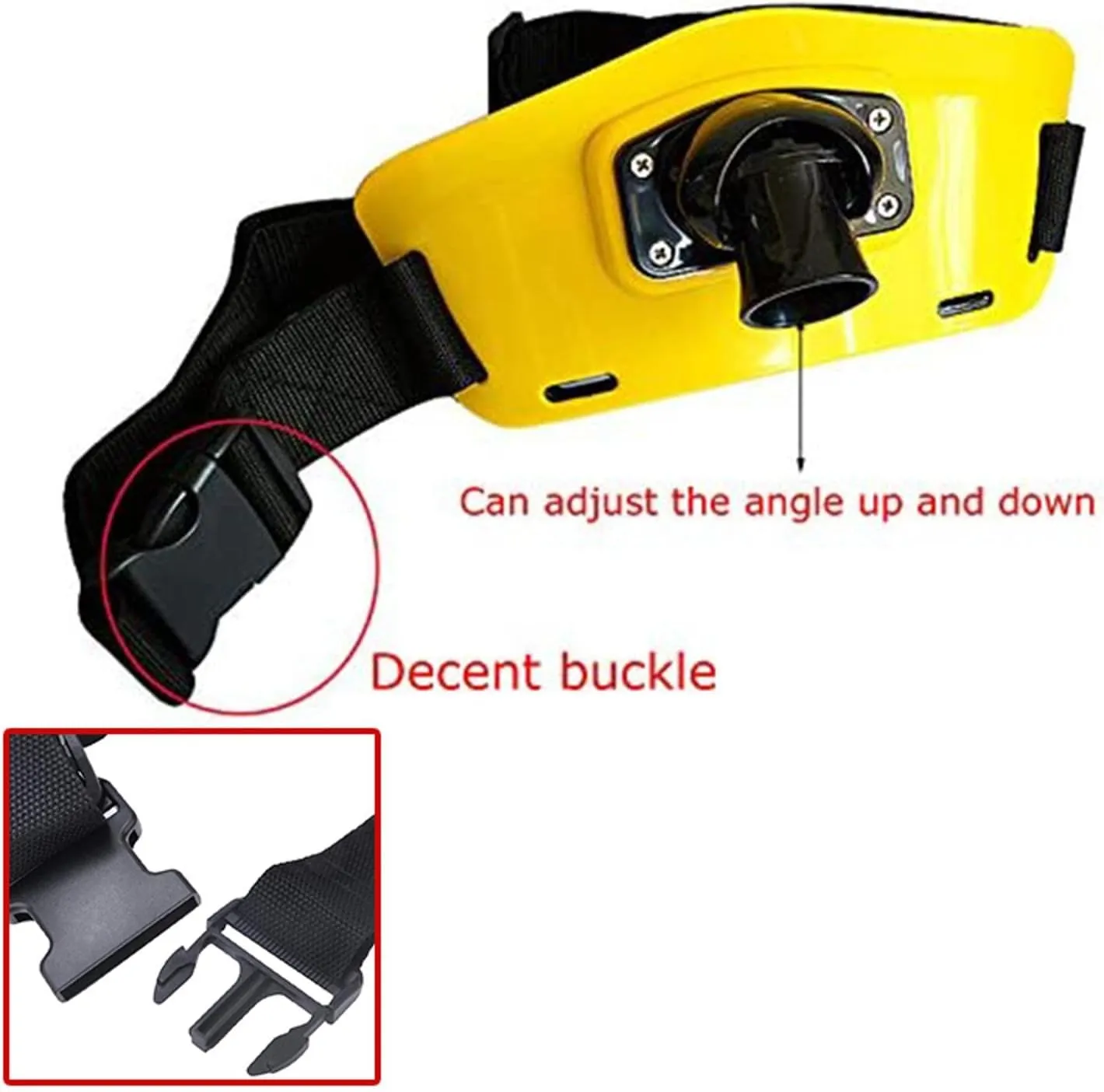 TopHomer Fighting Rod Pole Holder 90 Degree Adjustable Waist Gimbal Belt Padded Fishing Waist Belt Professional Fishermen Gimbal Pad for Boat Fishing and Rock Fishing